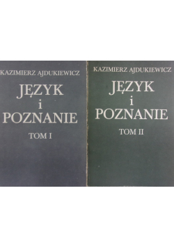 Język i poznanie Tom I i II