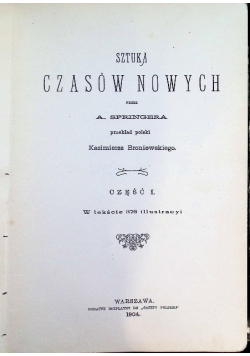 Sztuka Czasów Nowych Część I, 1904 r.