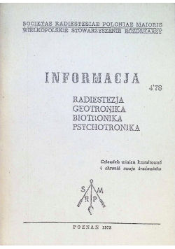 Informacja radiestezja geotronika biotronika psychotronika