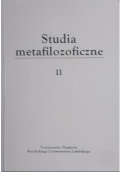 Studia metafilozoficzne, Tom II