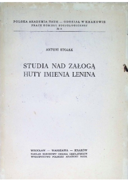 Studia nad załogą huty imienia Lenina