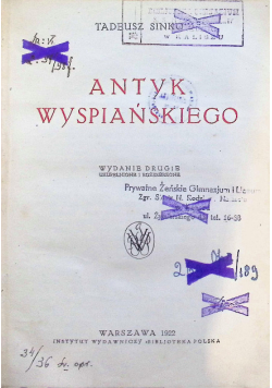 Antyk Wyspiańskiego 1922 r.