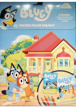 Bluey Paczka pełna zabawy Blue 4 Kredki Wielkie Kolorowanie Malowanka