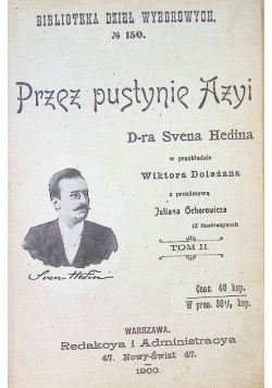Przez pustynie Azyi Tom II 1900 r.