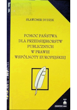 Pomoc państwa dla przedsiębiorstw energetycznych w prawie Unii Europejskiej