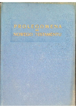 Prolegomena do Nowego Testamentu