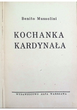 Kochanka kardynała 1930 r.