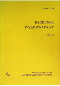 Rachunek wyrównawczy Tom II