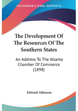 The Development Of The Resources Of The Southern States
