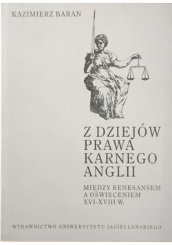 Z dziejów prawa karnego Anglii