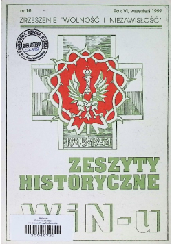 Zeszyty Historyczne WIN u Nr 10 / 97