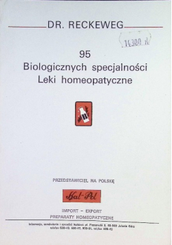 95 biologicznych specjalności Leki homeopatyczne
