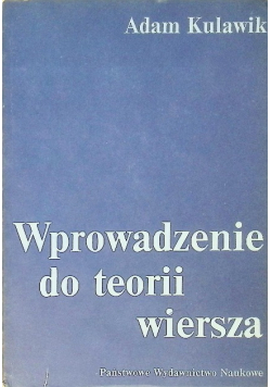 Wprowadzenie do teorii wiersza