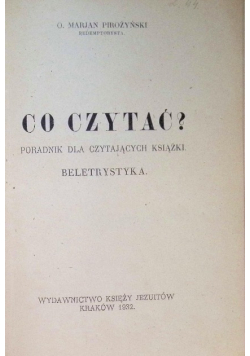 Co czytać 1932 r.