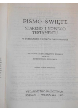 Pismo Święte Starego i Nowego Testamentu