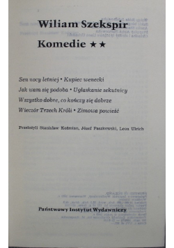 Szekspir Komedie Tom II