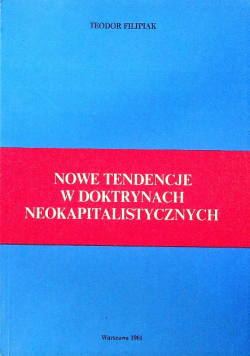 Nowe tendencje w doktrynach neokapitalistycznych