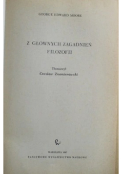 Z głównych zagadnień filozofii