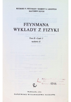 Feynmana wykłady z fizyki Tom II Część 2