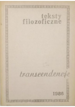 Teksty filozoficzne Transcendencje
