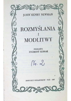 Rozmyślania i modlitwy