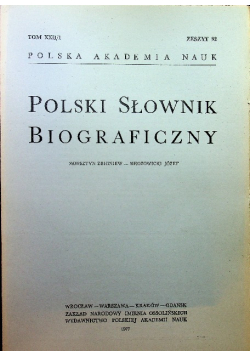 Polski Słownik Biograficzny Tom XXII / 1Zzeszyt 92