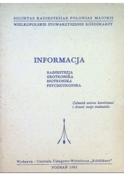 Informacja gadiestezja geotronika biotronika psychotronika