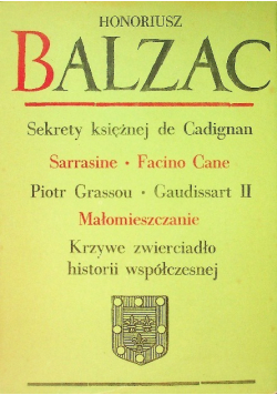 Sekrety księżnej De Cadignan Sarrasine