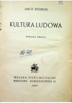 Kultura ludowa  1947 r