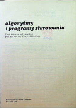 Algorytmy i programy sterowania