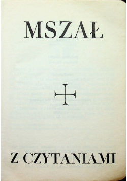 Mszał z czytaniami