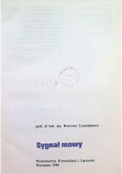 Sygnał mowy