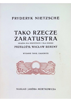 Tako Rzecze Zaratustra