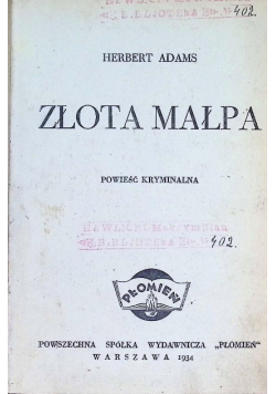 Złota Małpa 1934 r.