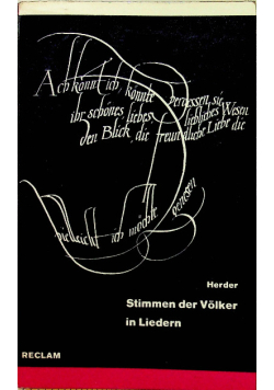 Stimmen der volker in liedern
