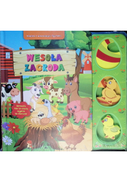 Wesoła zagroda. Książka z drewnianymi figurkami