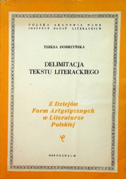 Delimitacja tekstu literackiego