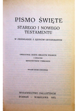Pismo Święte Starego i Nowego Testamentu