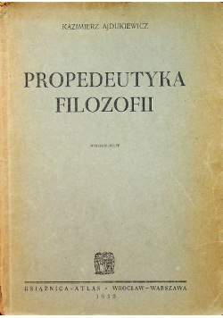 Propedeutyka filozofii, 1950 r.