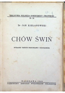 Chów świń, 1949 r.