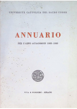 Annuario Per L'anno Accademico 1982-1983