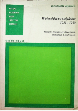Województwo wołyńskie 1921 - 1939