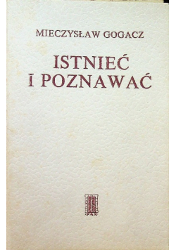 Istnieć i poznawać