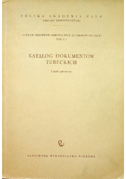 Katalog dokumentów tureckich Część 1
