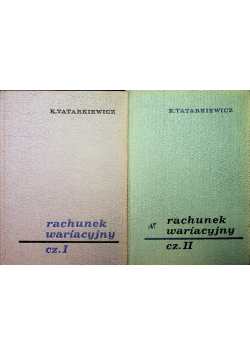 Rachunek wariacyjny Tom 1 i 2