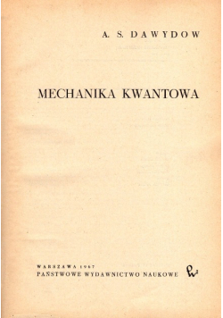 Mechanika kwantowa