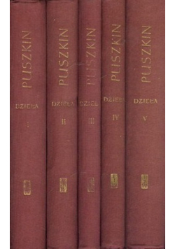 Puszkin Dzieła wybrane Tom I do V