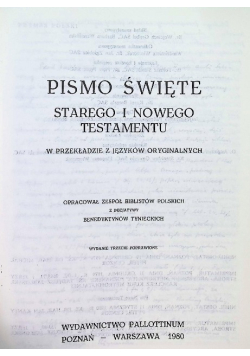 Pismo Święte Starego i Nowego Testamentu