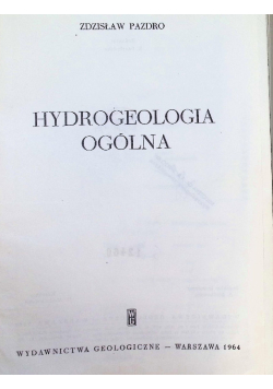 Hydrogeologia ogólna