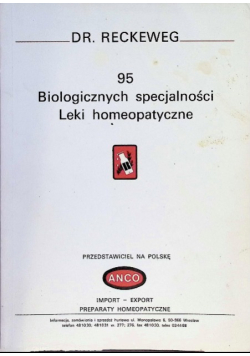 95 biologicznych specjalności leki homeopatyczne